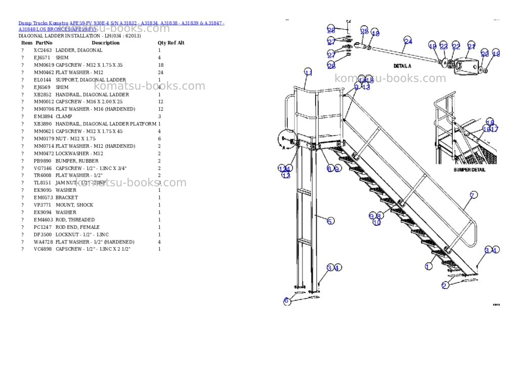 Komatsu afe59-fv 930e-4 s/n a31832 - a31834, a31838 - a31839 & a31847 - a31848 los bronces Parts catalog cover Page 9