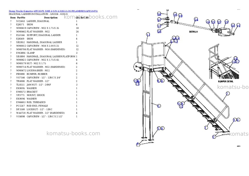 Komatsu afe59-fx 930e-4 s/n a31855 los pelambres Parts catalog cover Page 9