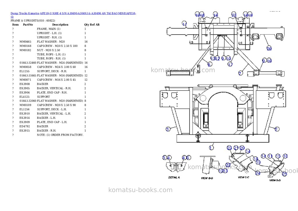 Komatsu afe59-g 930e-4 s/n a30490-a30493 & a30496 an tai bao mine Parts catalog cover Page 5 Komatsu afe59-g 930e-4 s/n a30490-a30493 & a30496 an tai bao mine Parts catalog cover Page 5