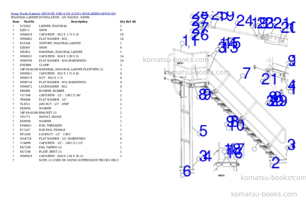 Komatsu afe59-gd 930e-4 s/n a31912 moolarben Parts catalog cover Page 10 Komatsu afe59-gd 930e-4 s/n a31912 moolarben Parts catalog cover Page 10