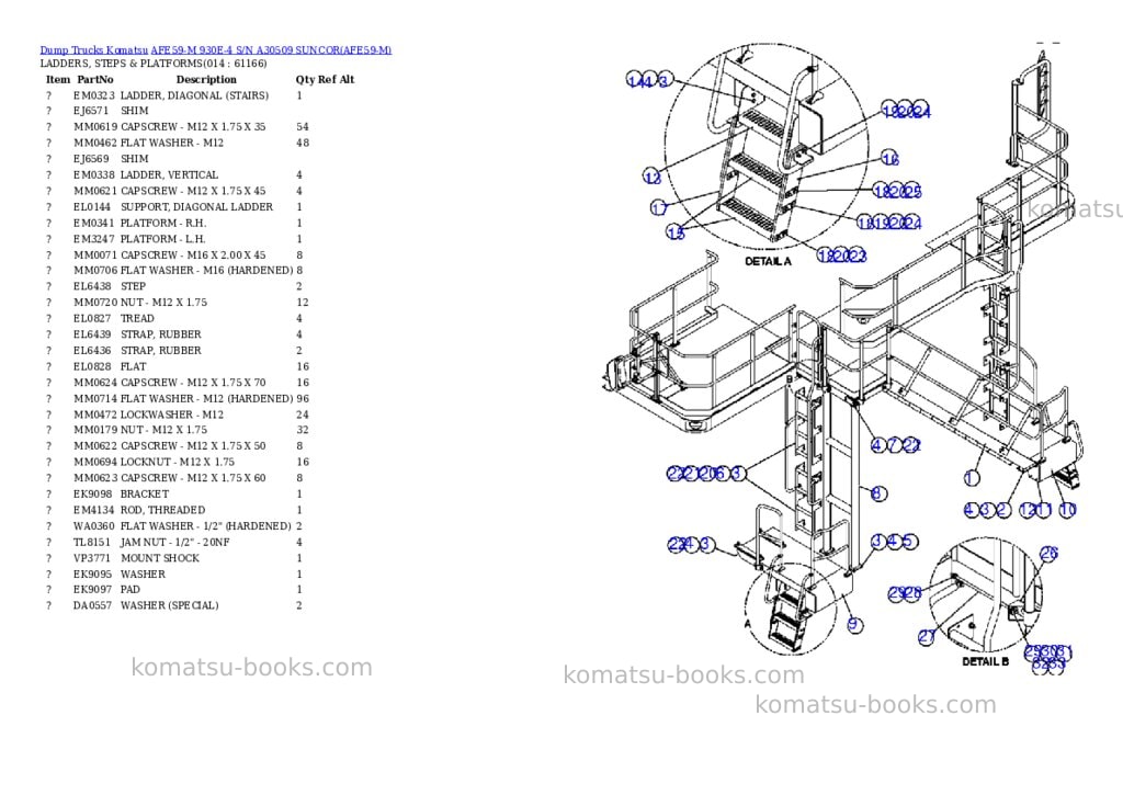 Komatsu afe59-m 930e-4 s/n a30509 suncor Parts catalog cover Page 7 Komatsu afe59-m 930e-4 s/n a30509 suncor Parts catalog cover Page 7
