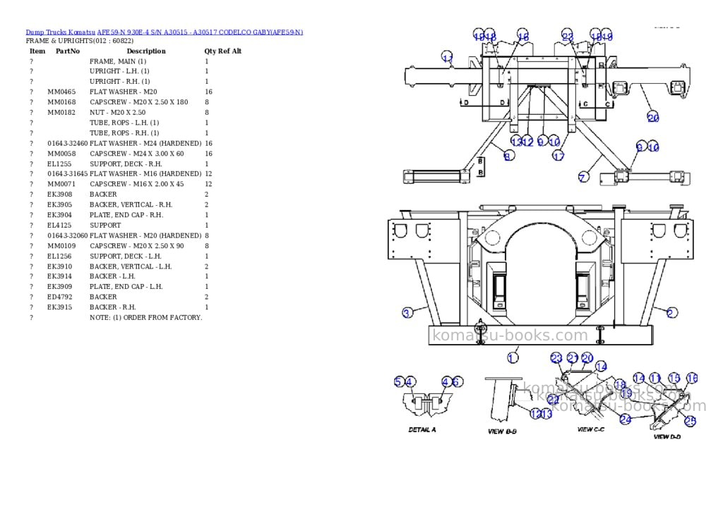 Komatsu afe59-n 930e-4 s/n a30515 - a30517 codelco gaby Parts catalog cover Page 5 Komatsu afe59-n 930e-4 s/n a30515 - a30517 codelco gaby Parts catalog cover Page 5