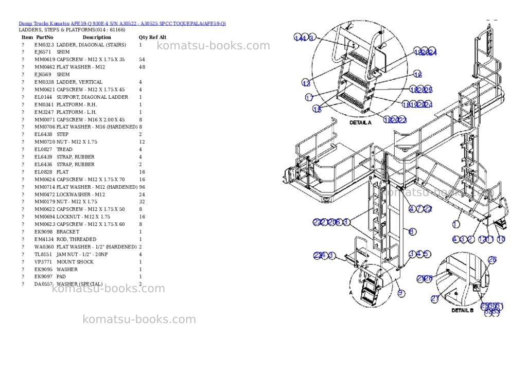 Komatsu afe59-q 930e-4 s/n a30522 - a30525 spcc toquepala Parts catalog cover Page 7 Komatsu afe59-q 930e-4 s/n a30522 - a30525 spcc toquepala Parts catalog cover Page 7