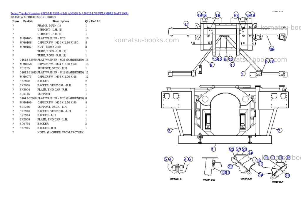 Komatsu afe59-r 930e-4 s/n a30528 & a30529 los pelambres Parts catalog cover Page 5 Komatsu afe59-r 930e-4 s/n a30528 & a30529 los pelambres Parts catalog cover Page 5