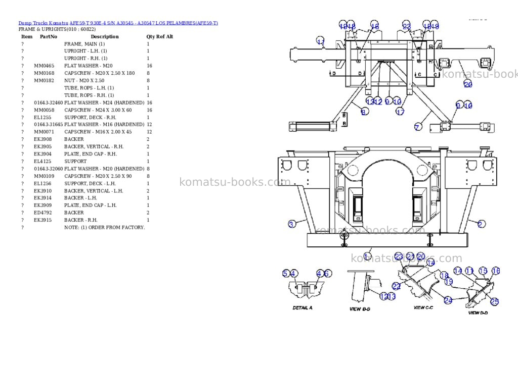 Komatsu afe59-t 930e-4 s/n a30545 - a30547 los pelambres Parts catalog cover Page 5 Komatsu afe59-t 930e-4 s/n a30545 - a30547 los pelambres Parts catalog cover Page 5