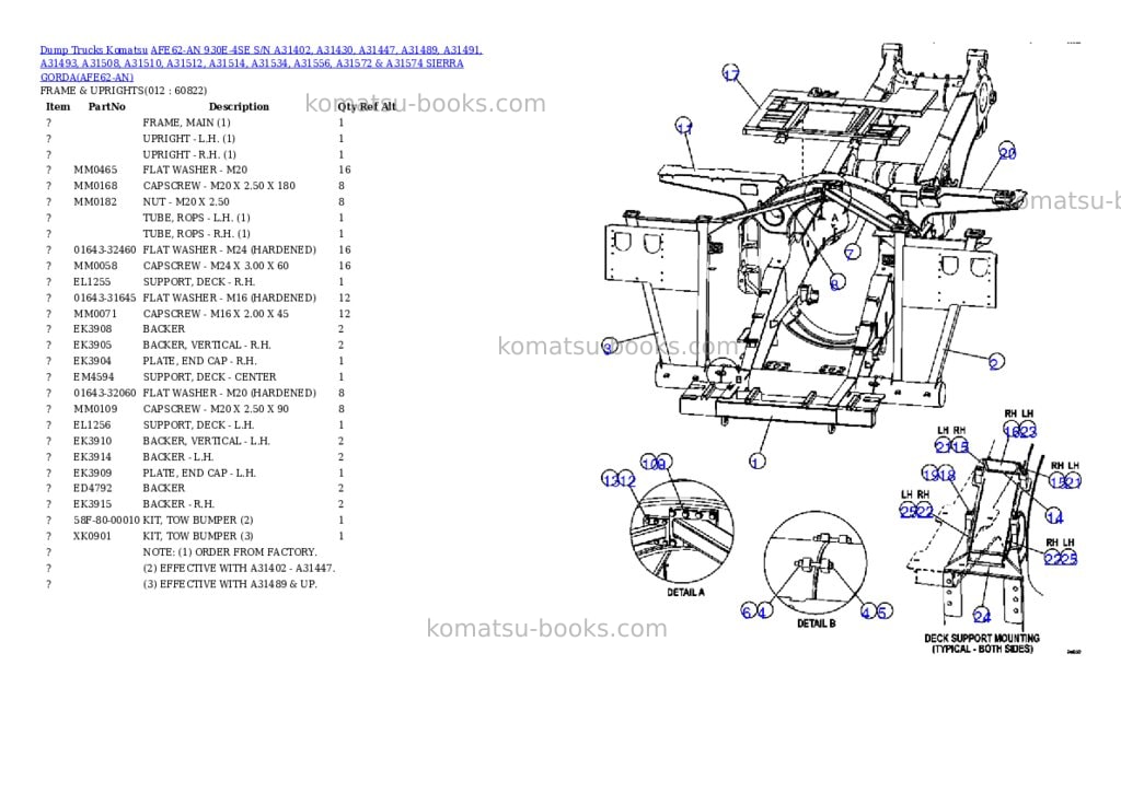 Komatsu afe62-an 930e-4se s/n a31402, a31430, a31447, a31489, a31491, a31493, a31508, a31510, a31512, a31514, a31534, a31556, a31572 & a31574 sierra gorda Parts catalog cover Page 6 Komatsu afe62-an 930e-4se s/n a31402, a31430, a31447, a31489, a31491, a31493, a31508, a31510, a31512, a31514, a31534, a31556, a31572 & a31574 sierra gorda Parts catalog cover Page 6