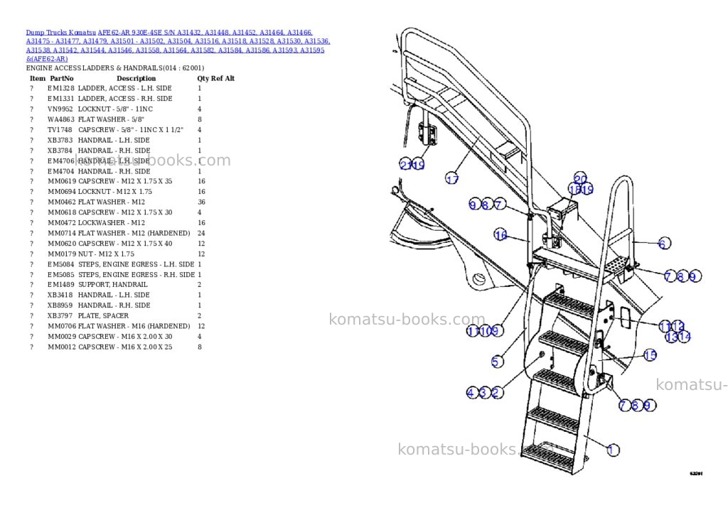 Komatsu afe62-ar 930e-4se s/n a31432, a31448, a31452, a31464, a31466, a31475 - a31477, a31479, a31501 - a31502, a31504, a31516, a31518, a31528, a31530, a31536, a31538, a31542, a31544, a31546, a31558, a31564, a31582, a31584, a31586, a31593, a31595 & a31597 antamina Parts catalog cover Page 7 Komatsu afe62-ar 930e-4se s/n a31432, a31448, a31452, a31464, a31466, a31475 - a31477, a31479, a31501 - a31502, a31504, a31516, a31518, a31528, a31530, a31536, a31538, a31542, a31544, a31546, a31558, a31564, a31582, a31584, a31586, a31593, a31595 & a31597 antamina Parts catalog cover Page 7