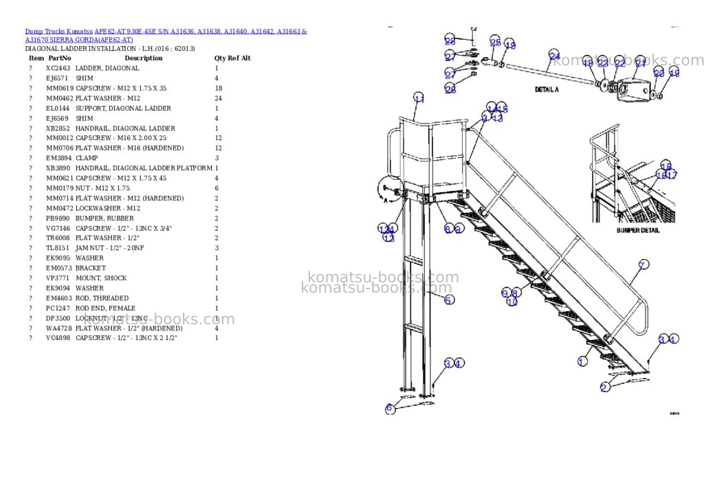 Komatsu afe62-at 930e-4se s/n a31636, a31638, a31640, a31642, a31663 & a31670 sierra gorda Parts catalog cover Page 8 Komatsu afe62-at 930e-4se s/n a31636, a31638, a31640, a31642, a31663 & a31670 sierra gorda Parts catalog cover Page 8