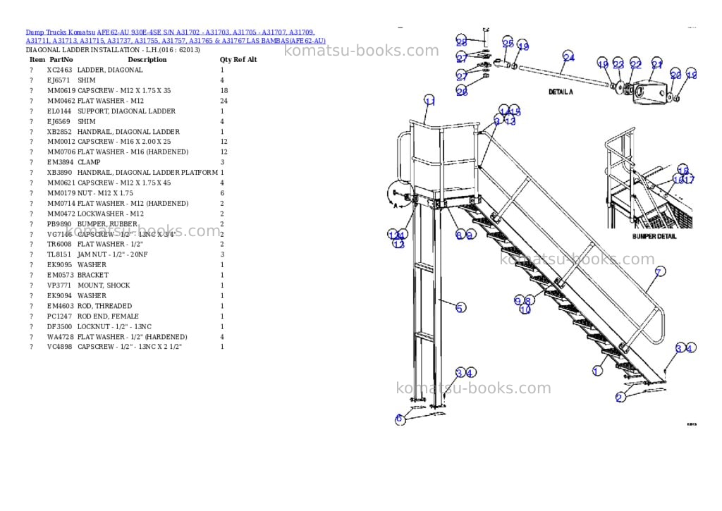 Komatsu afe62-au 930e-4se s/n a31702 - a31703, a31705 - a31707, a31709, a31711, a31713, a31715, a31737, a31755, a31757, a31765 & a31767 las bambas Parts catalog cover Page 8 Komatsu afe62-au 930e-4se s/n a31702 - a31703, a31705 - a31707, a31709, a31711, a31713, a31715, a31737, a31755, a31757, a31765 & a31767 las bambas Parts catalog cover Page 8