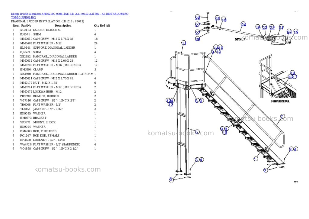 Komatsu afe62-bc 930e-4se s/n a31795 & a31802 - a31806 radomiro tomic Parts catalog cover Page 8 Komatsu afe62-bc 930e-4se s/n a31795 & a31802 - a31806 radomiro tomic Parts catalog cover Page 8