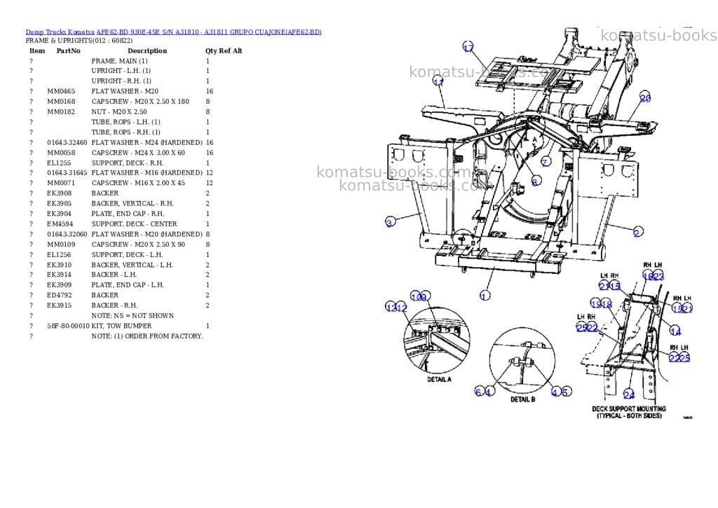 Komatsu afe62-bd 930e-4se s/n a31810 - a31811 grupo cuajone Parts catalog cover Page 6 Komatsu afe62-bd 930e-4se s/n a31810 - a31811 grupo cuajone Parts catalog cover Page 6