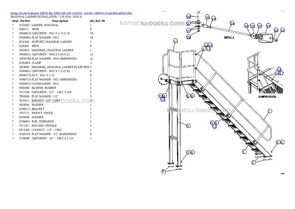 Komatsu afe62-bd 930e-4se s/n a31810 - a31811 grupo cuajone Parts catalog cover Page 8 Komatsu afe62-bd 930e-4se s/n a31810 - a31811 grupo cuajone Parts catalog cover Page 8