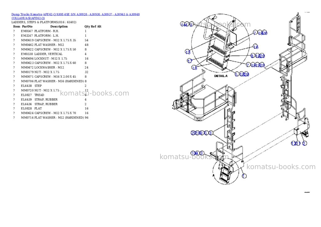 Komatsu afe62-q 930e-4se s/n a30928 - a30930, a30937 - a30943 & a30948 collahuasi Parts catalog cover Page 8 Komatsu afe62-q 930e-4se s/n a30928 - a30930, a30937 - a30943 & a30948 collahuasi Parts catalog cover Page 8