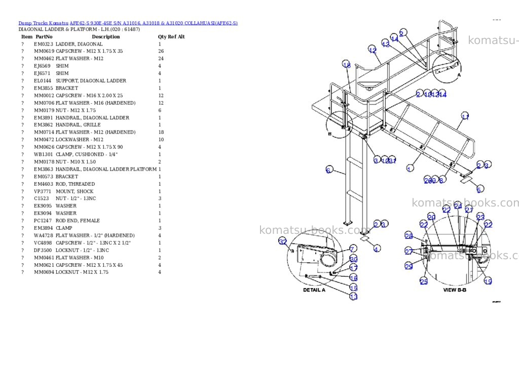 Komatsu afe62-s 930e-4se s/n a31016, a31018 & a31020 collahuasi Parts catalog cover Page 10 Komatsu afe62-s 930e-4se s/n a31016, a31018 & a31020 collahuasi Parts catalog cover Page 10