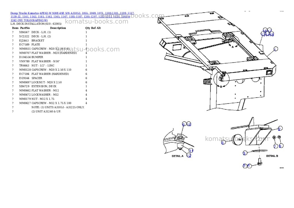 Komatsu afe62-w 930e-4se s/n a31053, 1055, 1069, 1071, 1100-1101, 1109, 1117, 1130-32, 1141, 1143, 1145, 1163, 1165, 1167, 1185-1187, 1205-1207, 1222-1223, 1225, 1240 & 1242 oyu tolgoi Parts catalog cover Page 10 Komatsu afe62-w 930e-4se s/n a31053, 1055, 1069, 1071, 1100-1101, 1109, 1117, 1130-32, 1141, 1143, 1145, 1163, 1165, 1167, 1185-1187, 1205-1207, 1222-1223, 1225, 1240 & 1242 oyu tolgoi Parts catalog cover Page 10