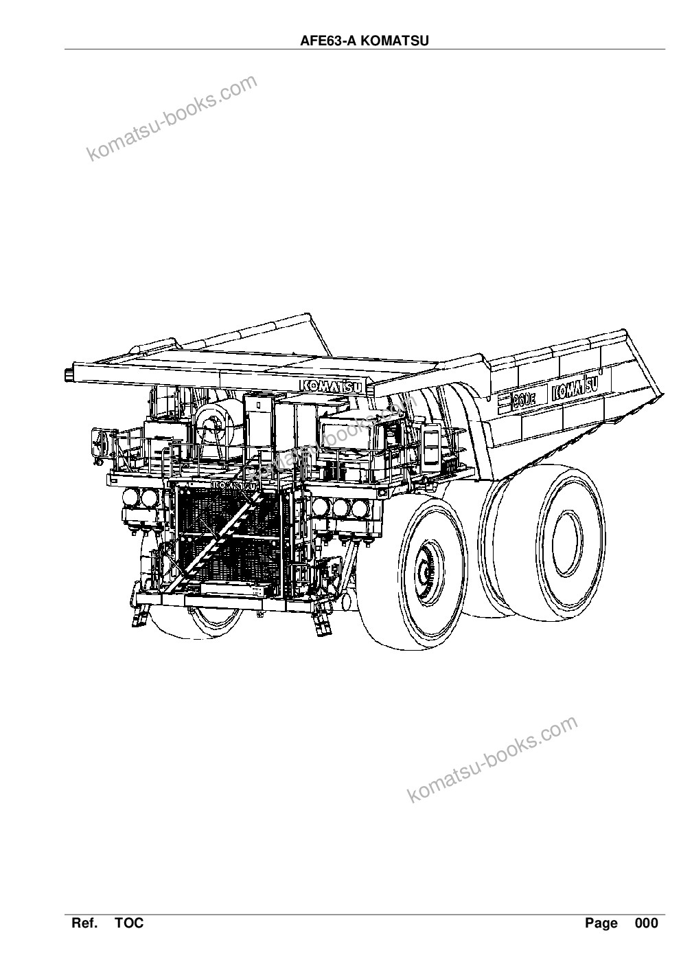 Komatsu afe63-a 960e-1k s/n a50003 - a50008 komatsu Parts catalog cover