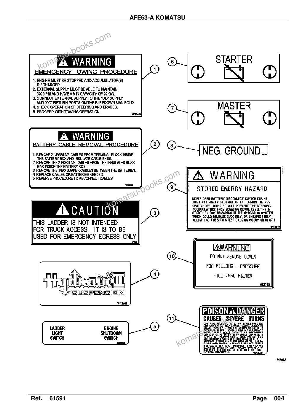 Komatsu afe63-a 960e-1k s/n a50003 - a50008 komatsu Parts catalog cover Page 6