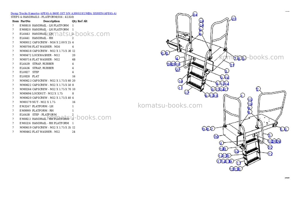 Komatsu afe65-a 860e-1kt s/n a30003 kumba sishen Parts catalog cover Page 8