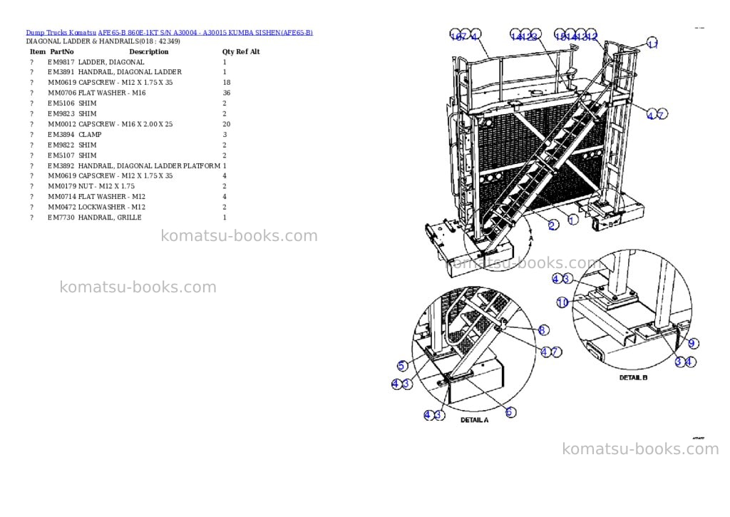Komatsu afe65-b 860e-1kt s/n a30004 - a30015 kumba sishen Parts catalog cover Page 9 Komatsu afe65-b 860e-1kt s/n a30004 - a30015 kumba sishen Parts catalog cover Page 9