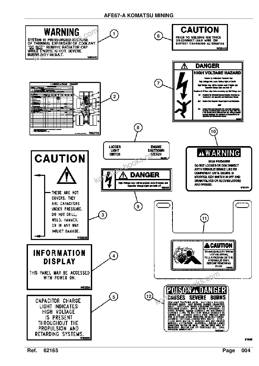 Komatsu afe67-a 960e-2 s/n a30027 - a30069 hail creek / escondida Parts catalog cover Page 6 Komatsu afe67-a 960e-2 s/n a30027 - a30069 hail creek / escondida Parts catalog cover Page 6