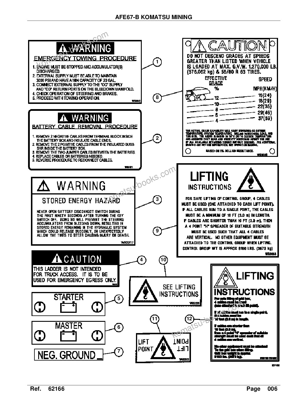 Komatsu afe67-b 960e-2 s/n a30074 - a30083, a30089 - a30091, a30093 - a30095 & a30098 - a30106 escondida Parts catalog cover Page 8