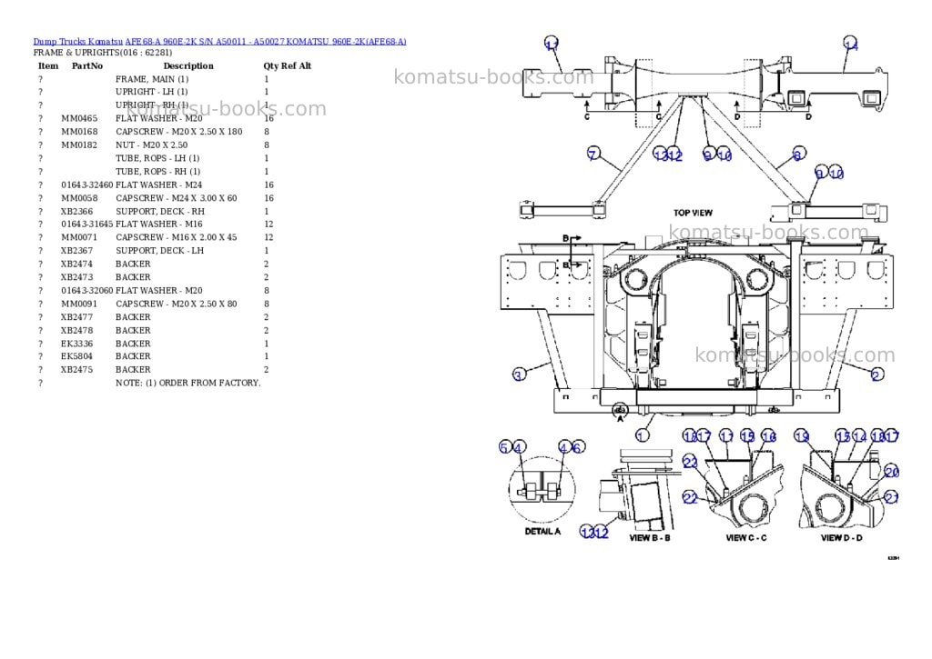 Komatsu afe68-a 960e-2k s/n a50011 - a50027 komatsu 960e-2k Parts catalog cover Page 8 Komatsu afe68-a 960e-2k s/n a50011 - a50027 komatsu 960e-2k Parts catalog cover Page 8