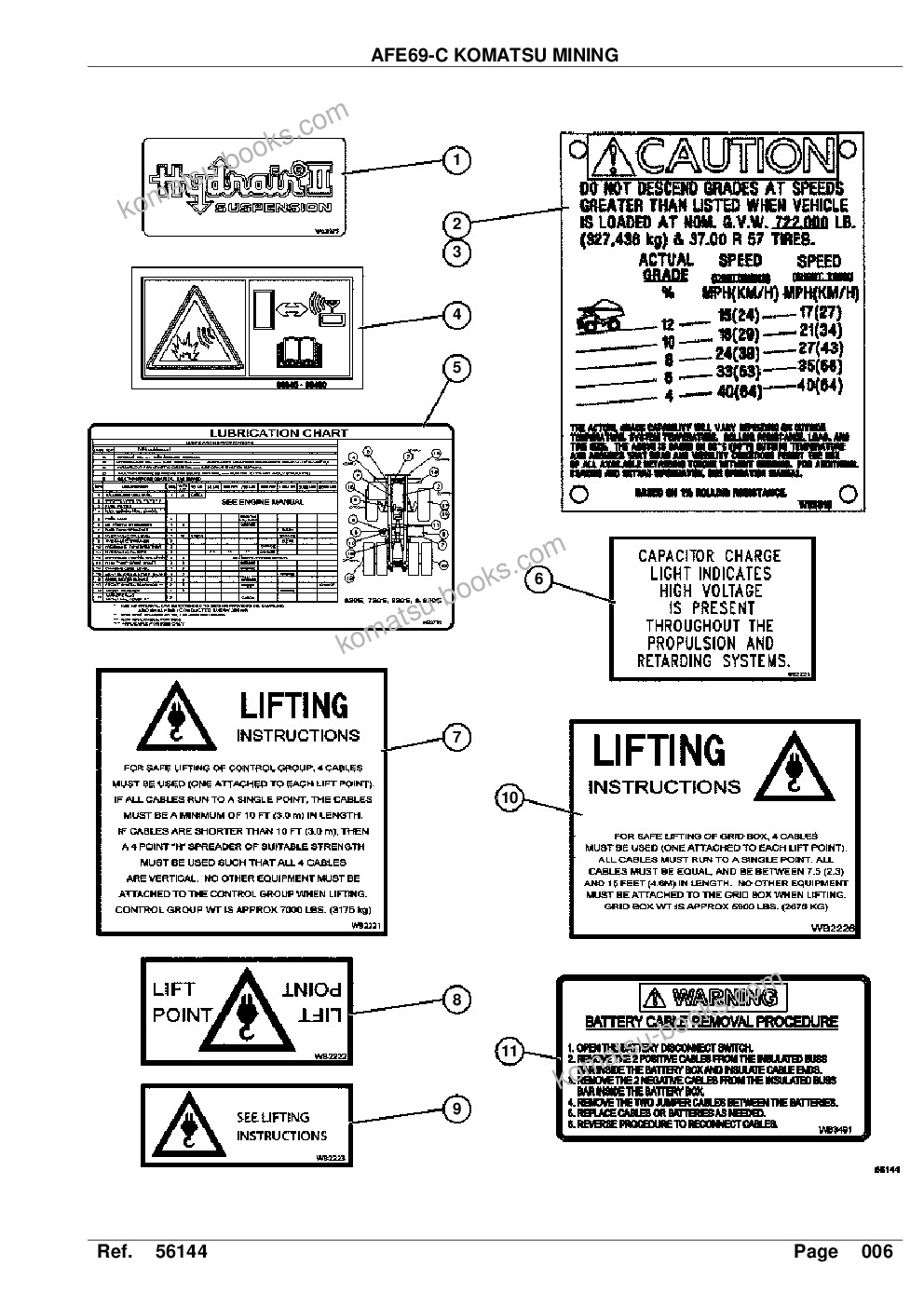Komatsu afe69-c 730e-8 s/n a40009 - a40013 westmoreland coal Parts catalog cover Page 8