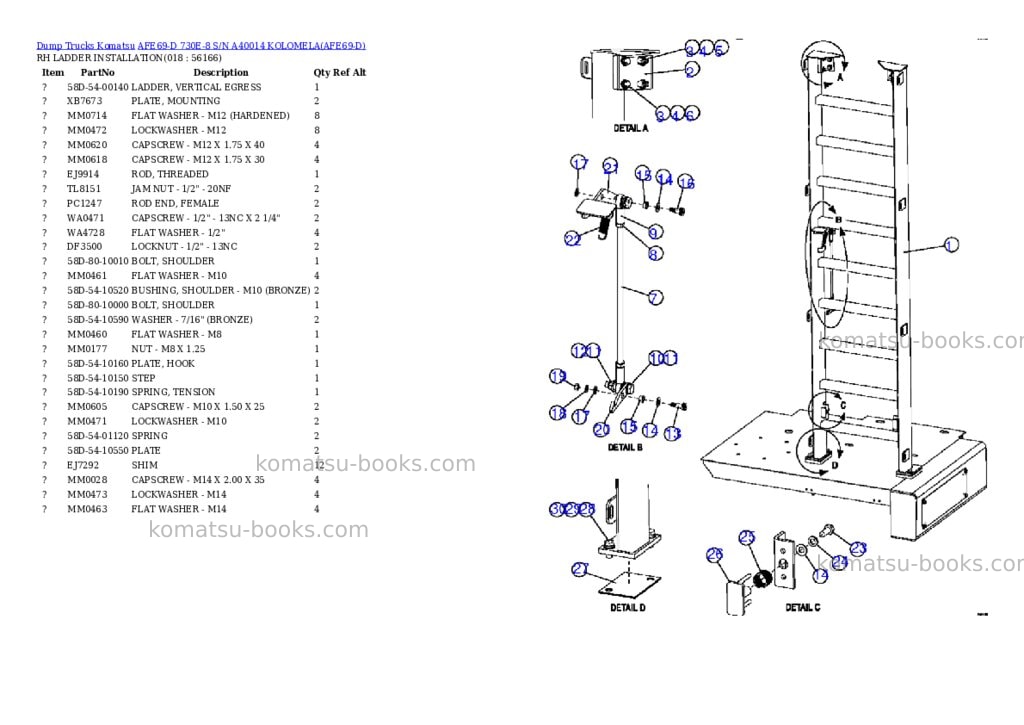 Komatsu afe69-d 730e-8 s/n a40014 kolomela Parts catalog cover Page 9 Komatsu afe69-d 730e-8 s/n a40014 kolomela Parts catalog cover Page 9