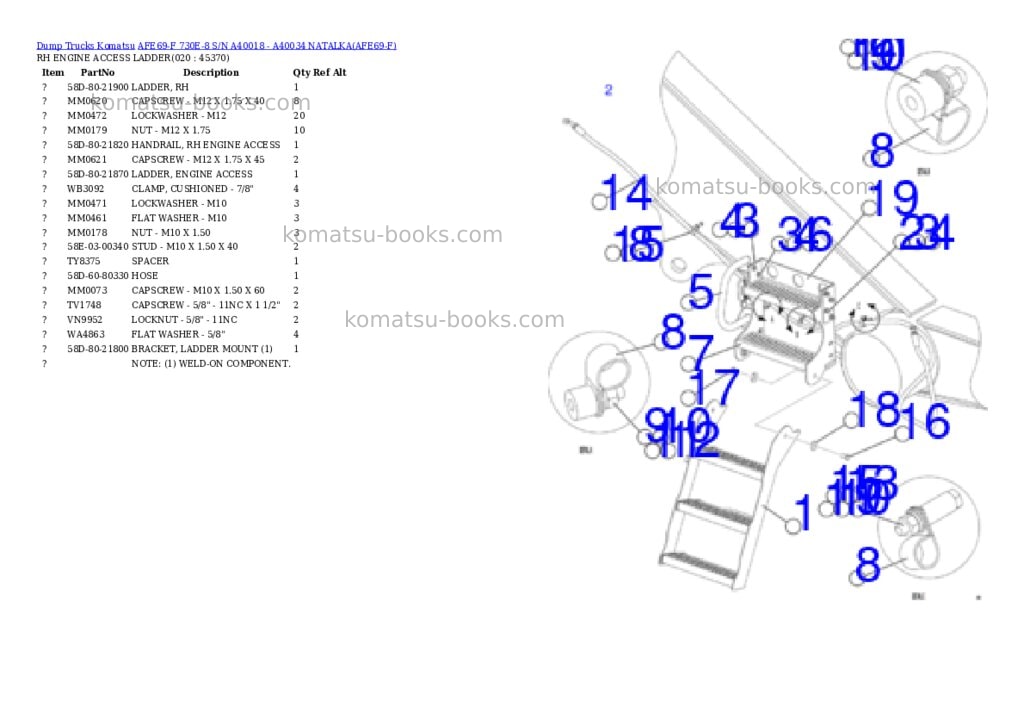 Komatsu afe69-f 730e-8 s/n a40018 - a40034 natalka Parts catalog cover Page 9 Komatsu afe69-f 730e-8 s/n a40018 - a40034 natalka Parts catalog cover Page 9