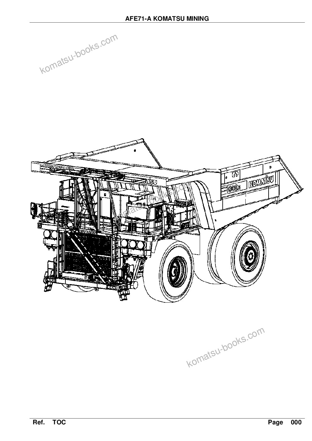 Komatsu afe71-a 960e-2kt s/n a50028 - a50064 komatsu mining 960e-2kt Parts catalog cover