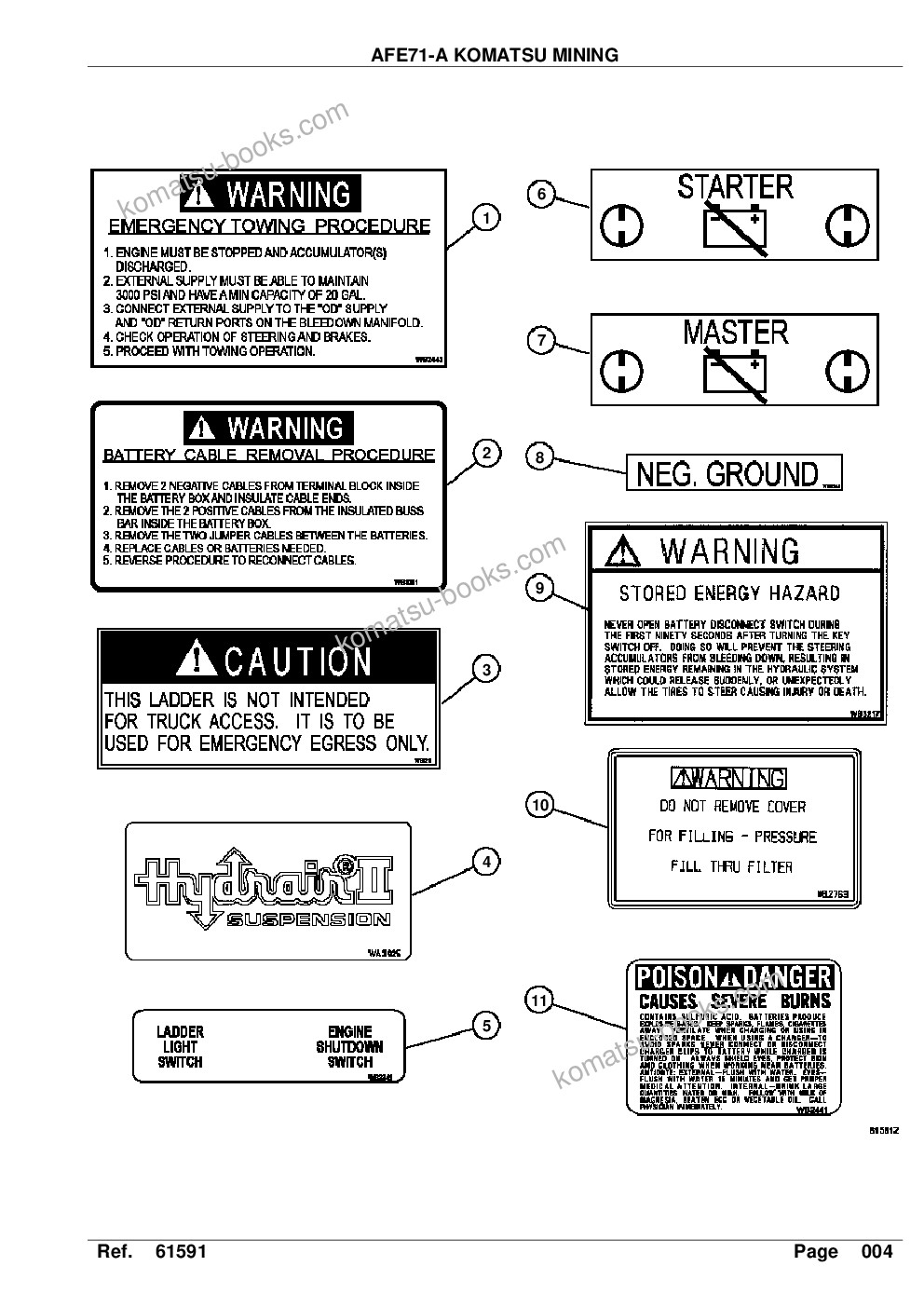 Komatsu afe71-a 960e-2kt s/n a50028 - a50064 komatsu mining 960e-2kt Parts catalog cover Page 6