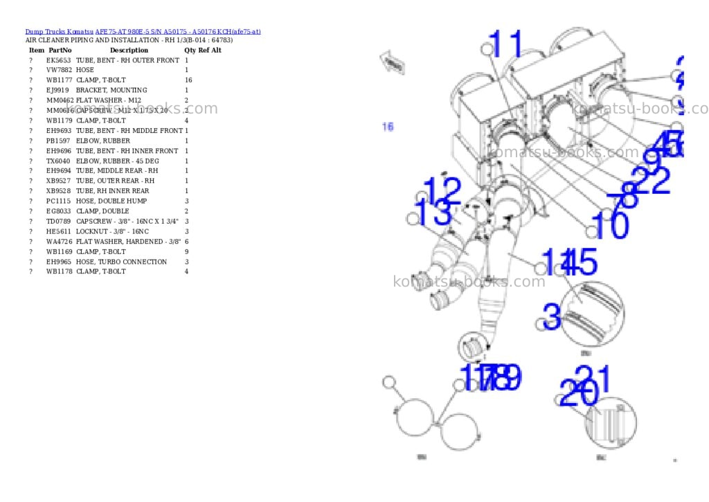 Komatsu AFE75-AT 980E-5 S/N A50175 - A50176 KCH Parts catalog cover Page 4 Komatsu AFE75-AT 980E-5 S/N A50175 - A50176 KCH Parts catalog cover Page 4