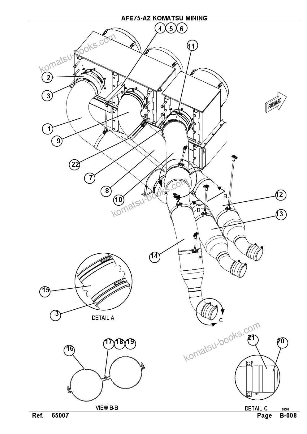 Komatsu AFE75-AZ 980E-5 S/N A50184,A50189,A50197 - A50199,A50201 - A50202,A50205 - A50212,A50214 - A50220 SMS Parts catalog cover Page 9