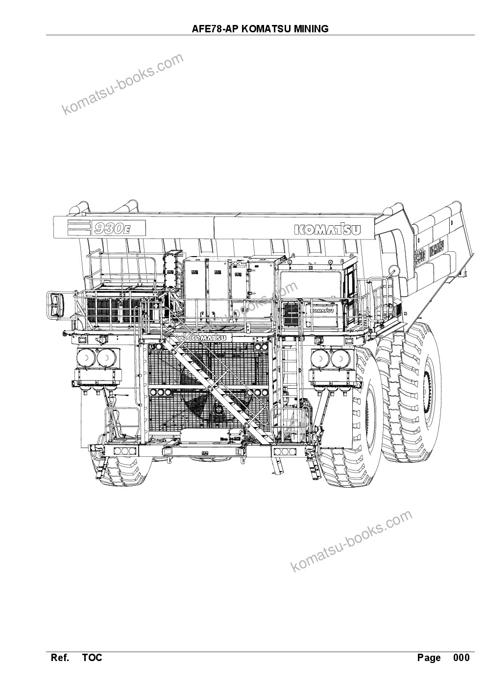 Komatsu AFE78-AP 930E-5 S/N A40105 - A40106 THEISS Parts catalog cover