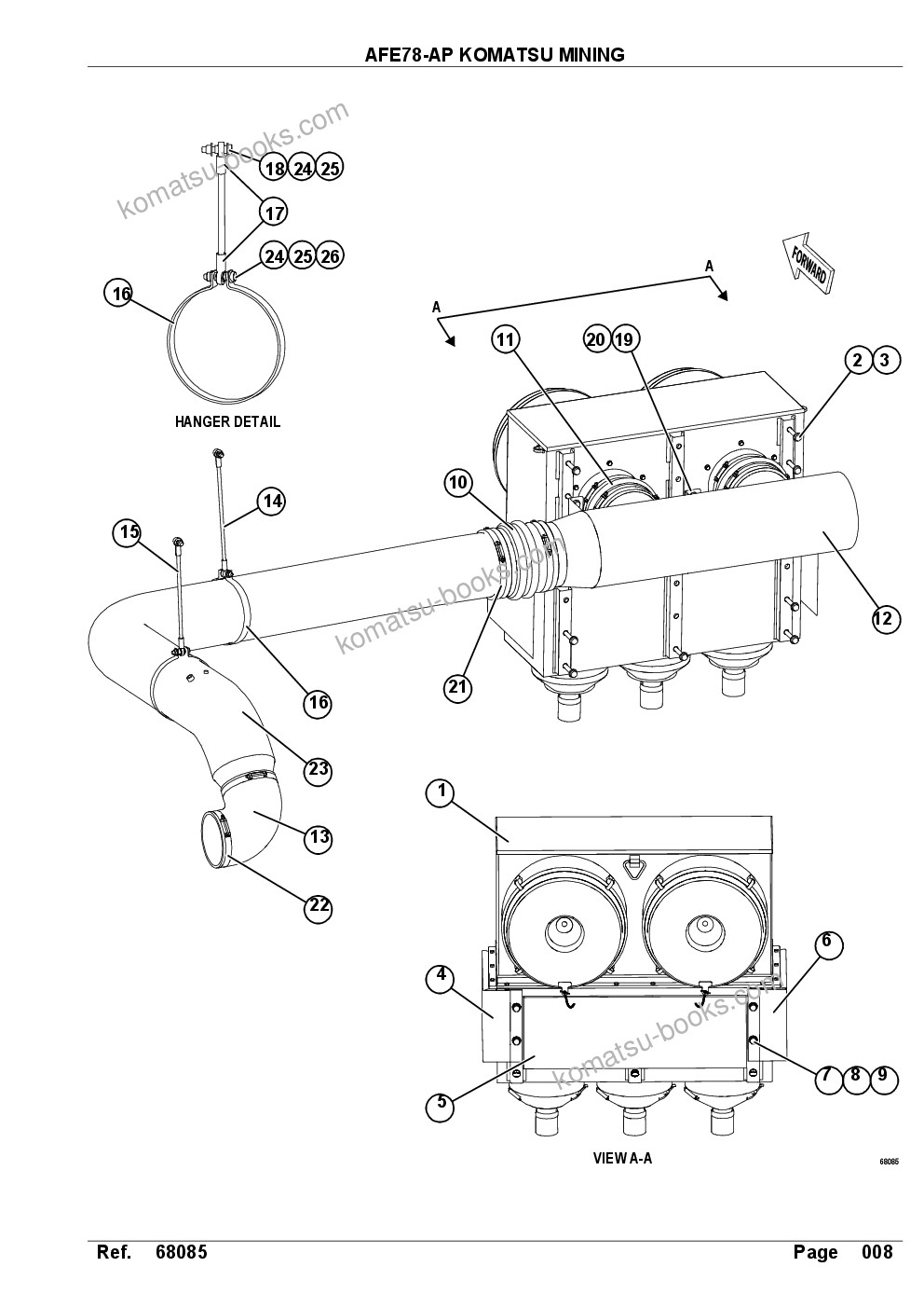 Komatsu AFE78-AP 930E-5 S/N A40105 - A40106 THEISS Parts catalog cover Page 10
