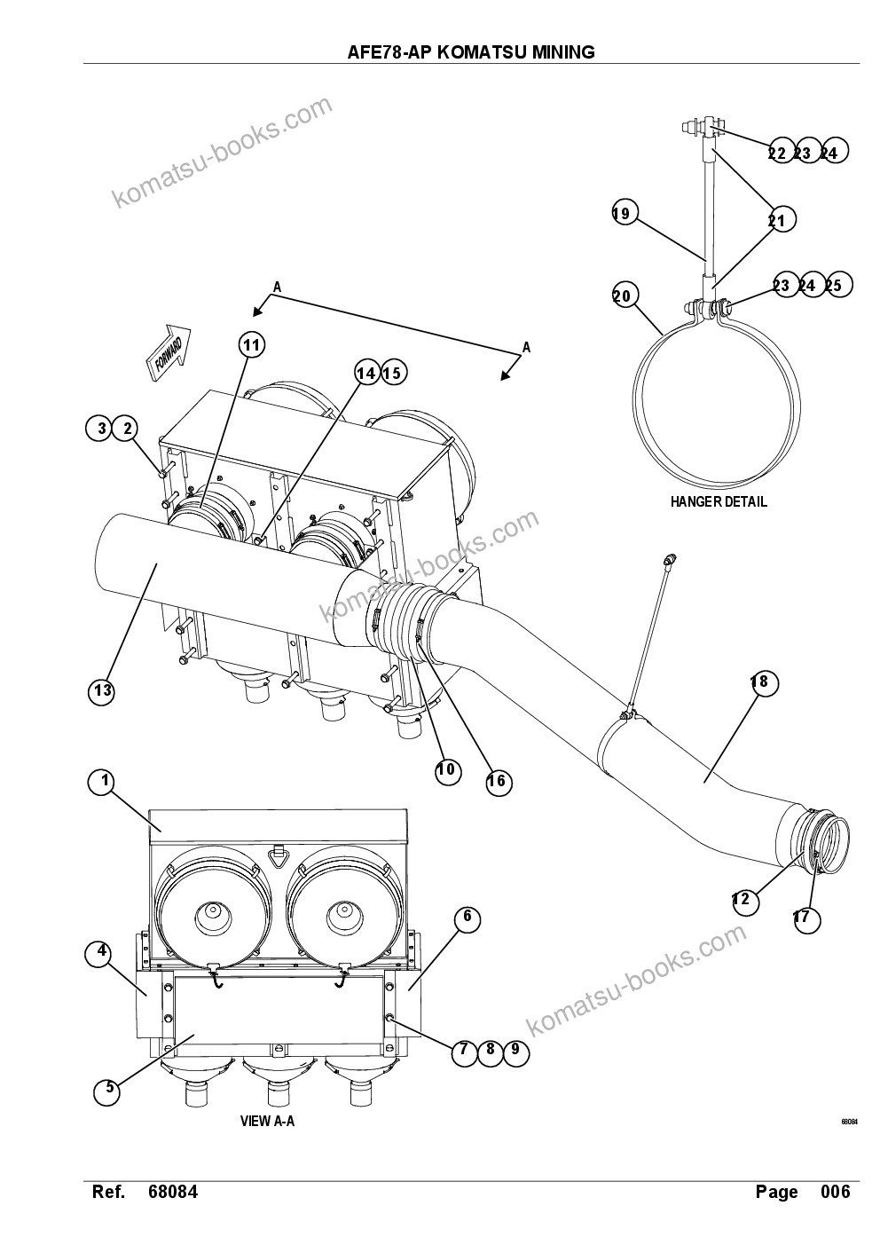 Komatsu AFE78-AP 930E-5 S/N A40105 - A40106 THEISS Parts catalog cover Page 8