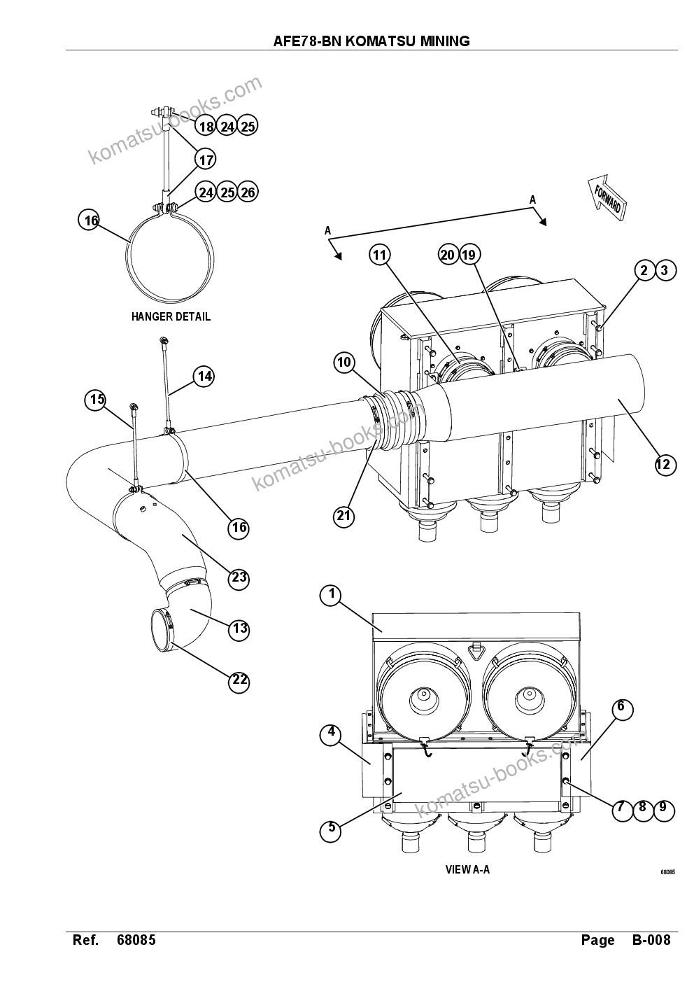 Komatsu AFE78-BN 930E-5 S/N A40219 - A40220 BOLIDEN Parts catalog cover Page 10