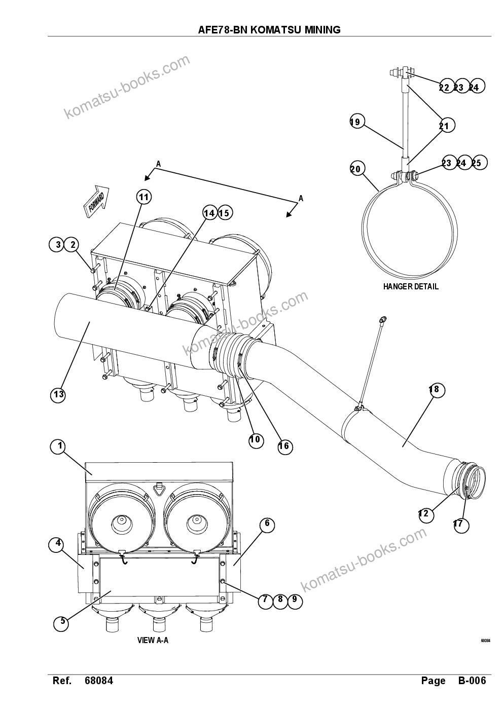 Komatsu AFE78-BN 930E-5 S/N A40219 - A40220 BOLIDEN Parts catalog cover Page 8