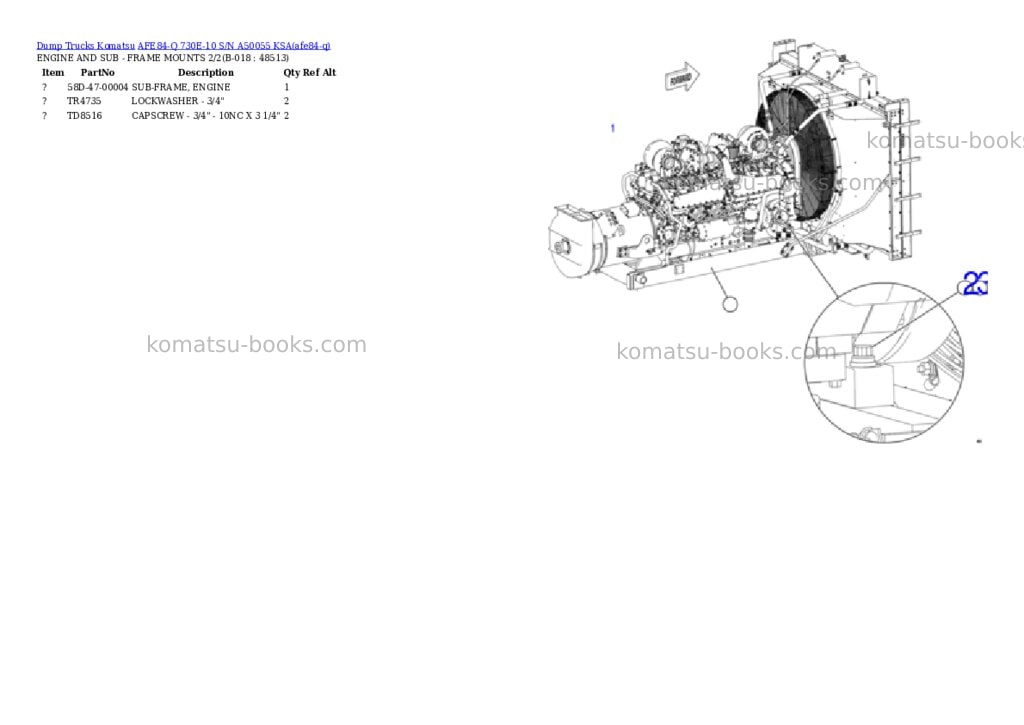 Komatsu AFE84-Q 730E-10 S/N A50055 KSA Parts catalog cover Page 9 Komatsu AFE84-Q 730E-10 S/N A50055 KSA Parts catalog cover Page 9