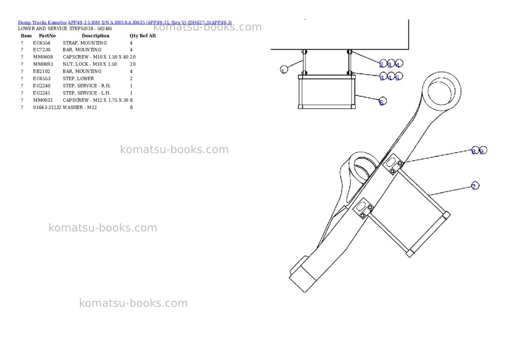 Komatsu afp49-3 530m s/n a30018-a30035 afp49-3 l thru v dh627-3 Parts catalog cover Page 9 Komatsu afp49-3 530m s/n a30018-a30035 afp49-3 l thru v dh627-3 Parts catalog cover Page 9