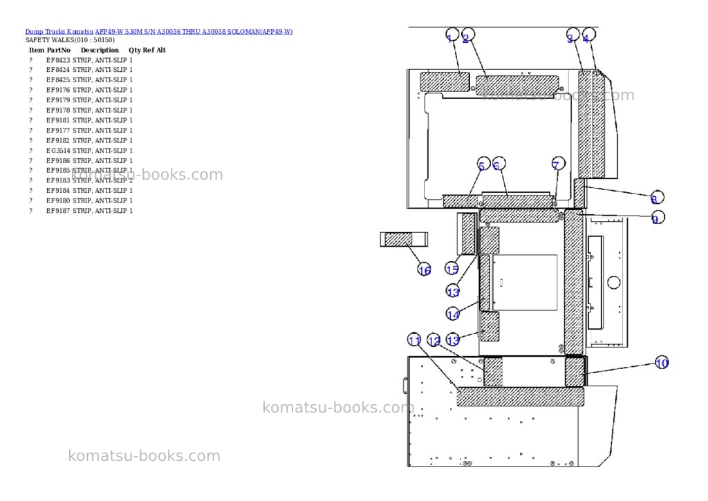 Komatsu afp49-w 530m s/n a30036 thru a30038 soloman Parts catalog cover Page 5 Komatsu afp49-w 530m s/n a30036 thru a30038 soloman Parts catalog cover Page 5