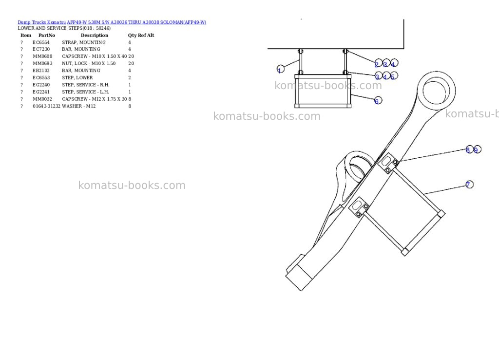 Komatsu afp49-w 530m s/n a30036 thru a30038 soloman Parts catalog cover Page 9 Komatsu afp49-w 530m s/n a30036 thru a30038 soloman Parts catalog cover Page 9