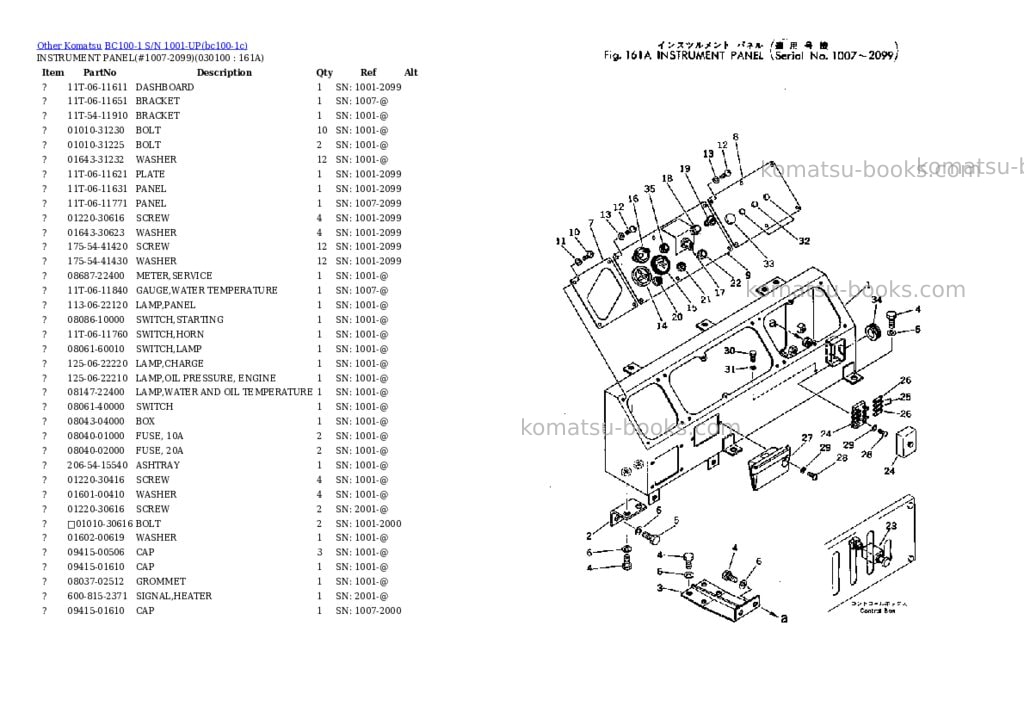 Komatsu BC100-1 S/N 1001-UP Parts catalog cover Page 9 Komatsu BC100-1 S/N 1001-UP Parts catalog cover Page 9