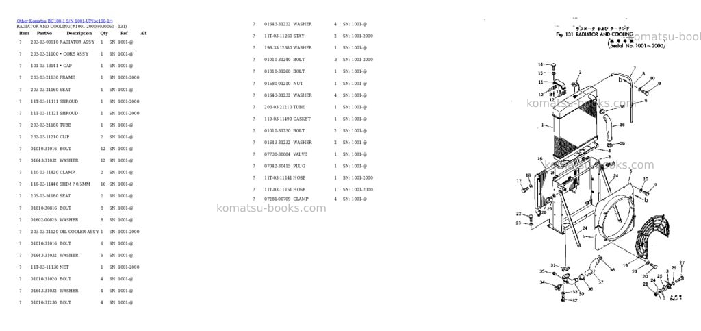 Komatsu bc100-1 s/n 1001-up Parts catalog cover Page 4 Komatsu bc100-1 s/n 1001-up Parts catalog cover Page 4