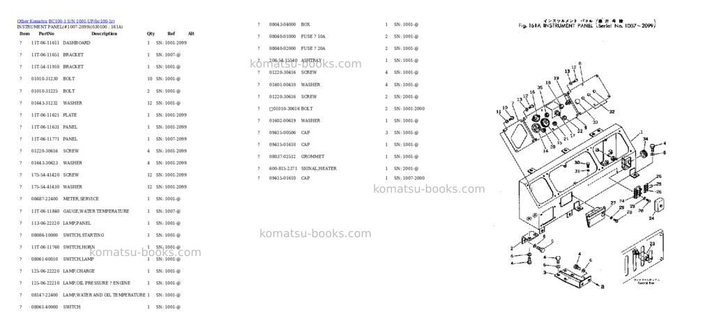 Komatsu bc100-1 s/n 1001-up Parts catalog cover Page 9 Komatsu bc100-1 s/n 1001-up Parts catalog cover Page 9