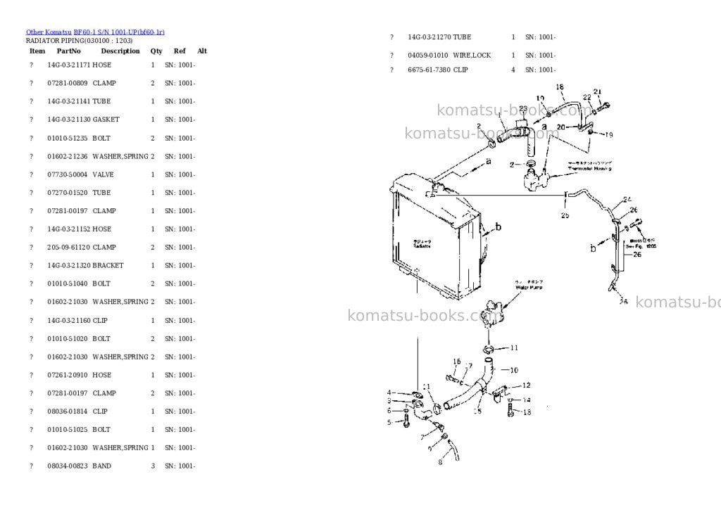 Komatsu bf60-1 s/n 1001-up Parts catalog cover Page 9 Komatsu bf60-1 s/n 1001-up Parts catalog cover Page 9