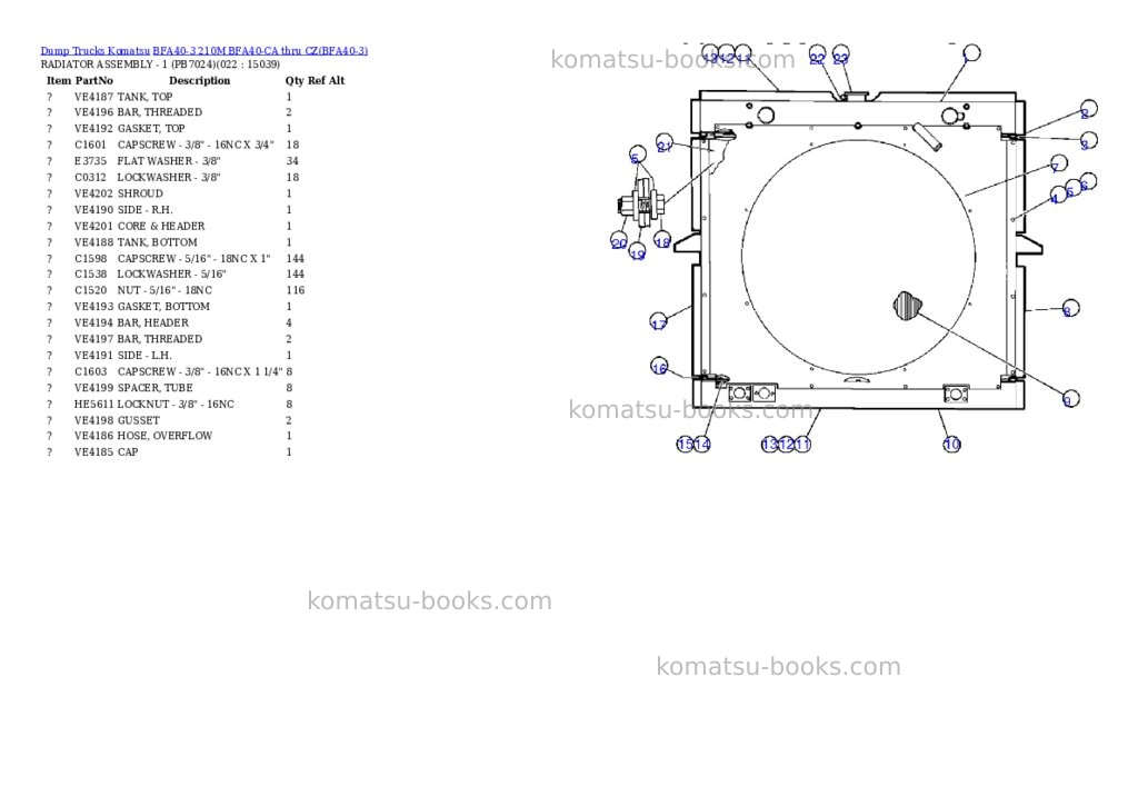 Komatsu bfa40-3 210m bfa40-ca thru cz Parts catalog cover Page 10