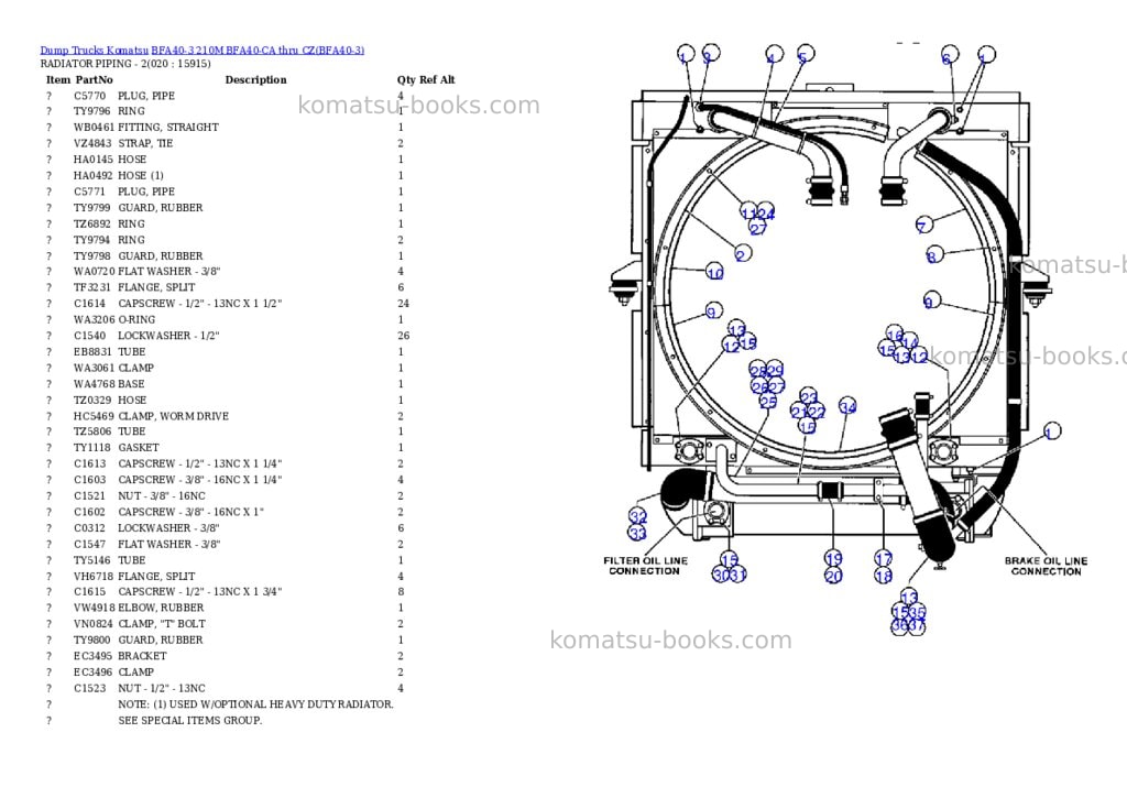 Komatsu bfa40-3 210m bfa40-ca thru cz Parts catalog cover Page 9
