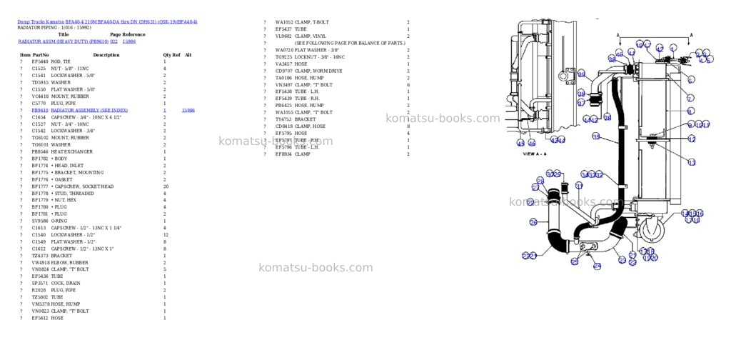 Komatsu bfa40-4 210m bfa40-da thru dn dh631 qsk-19 Parts catalog cover Page 8 Komatsu bfa40-4 210m bfa40-da thru dn dh631 qsk-19 Parts catalog cover Page 8