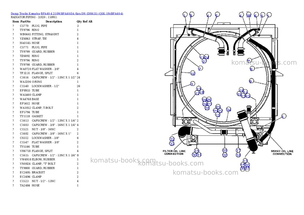 Komatsu bfa40-4 210m bfa40-da thru dn dh631 qsk-19 Parts catalog cover Page 9 Komatsu bfa40-4 210m bfa40-da thru dn dh631 qsk-19 Parts catalog cover Page 9